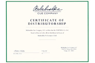 Сертификат Balabushka Cue Company LLC