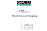 Сертификат Gorina S.A.